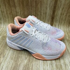 K-Swiss Hypercourt Express 2 Women's Size 9.5 White Peach Tennis Shoes Sneakers